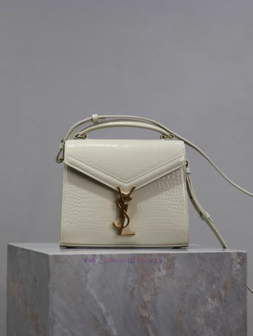 Yves Saint Laurent Bags White gold button crocodile patternThe other design of the CASSANDRA mini handbag series is nyzq4okv - Image 2