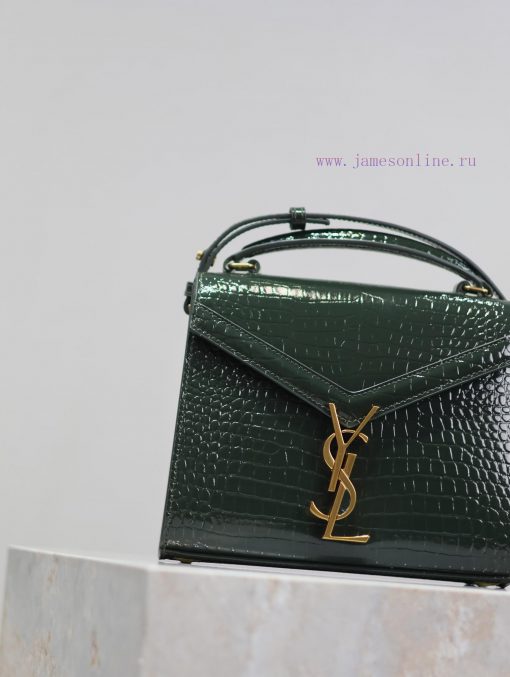Yves Saint Laurent Bags Green gold buckle crocodile patternThe other design of the CASSANDRA mini handbag series is nu4ybgua - Image 4