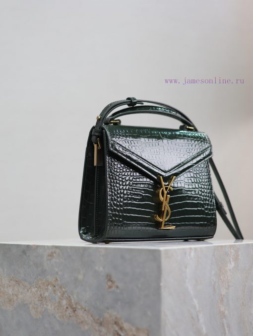 Yves Saint Laurent Bags Green gold buckle crocodile patternThe other design of the CASSANDRA mini handbag series is nu4ybgua - Image 6