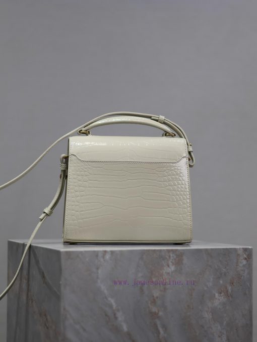 Yves Saint Laurent Bags White gold button crocodile patternThe other design of the CASSANDRA mini handbag series is nyzq4okv - Image 7