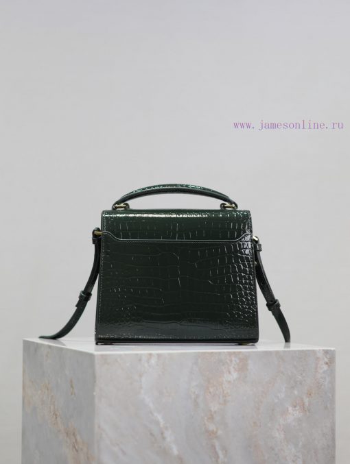 Yves Saint Laurent Bags Green gold buckle crocodile patternThe other design of the CASSANDRA mini handbag series is nu4ybgua - Image 8