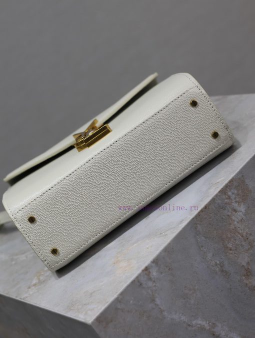 Yves Saint Laurent Bags White gold button crocodile patternThe other design of the CASSANDRA mini handbag series is nyzq4okv - Image 8