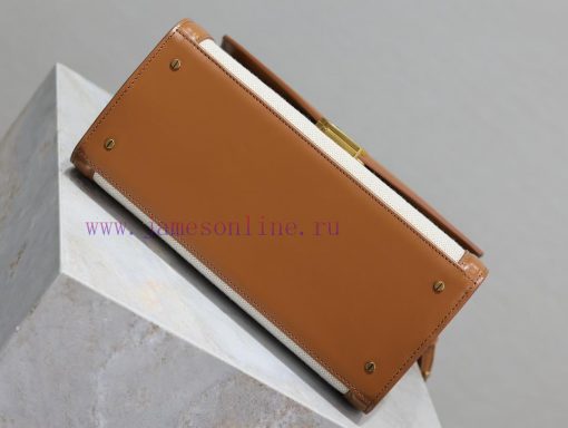 Yves Saint Laurent Bags Earth Gold Button Cotton and HempCASSANDRA_ briefcase, the combination of different material 23kfhkln - Image 8