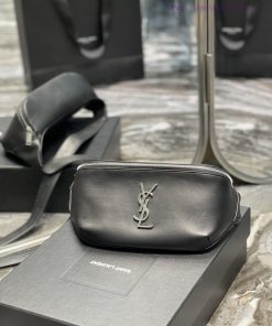 Yves Saint Laurent Bags ClassiC black leather waist bag&chest bag classic iconic logo, 100% top-grade lambskin, with 6j0z0x7b