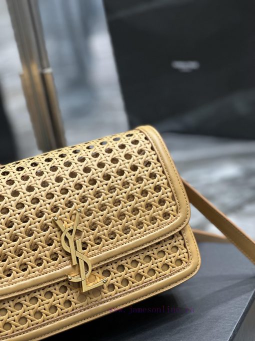 Yves Saint Laurent Bags 𝑺𝑶𝑳𝑭𝑬𝑹𝑰𝑵𝑶 𝑩𝑶𝑿 Apricot bamboo weaving with cowhide 2cmMust be popular, it conquered the entir i0pe4lzh - Image 4