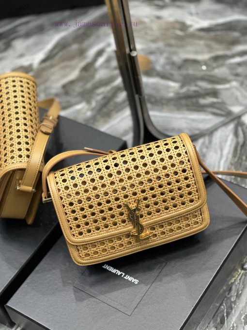 Yves Saint Laurent Bags 𝑺𝑶𝑳𝑭𝑬𝑹𝑰𝑵𝑶 𝑩𝑶𝑿 Apricot bamboo weaving with cowhide 2cmMust be popular, it conquered the entir i0pe4lzh - Image 5