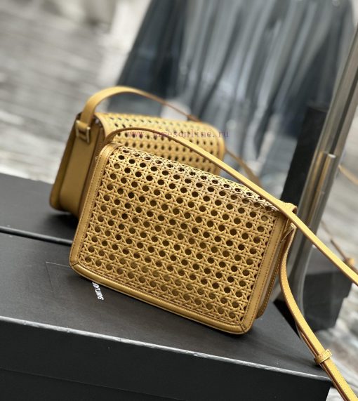 Yves Saint Laurent Bags 𝑺𝑶𝑳𝑭𝑬𝑹𝑰𝑵𝑶 𝑩𝑶𝑿 Apricot bamboo weaving with cowhide 2cmMust be popular, it conquered the entir i0pe4lzh - Image 7