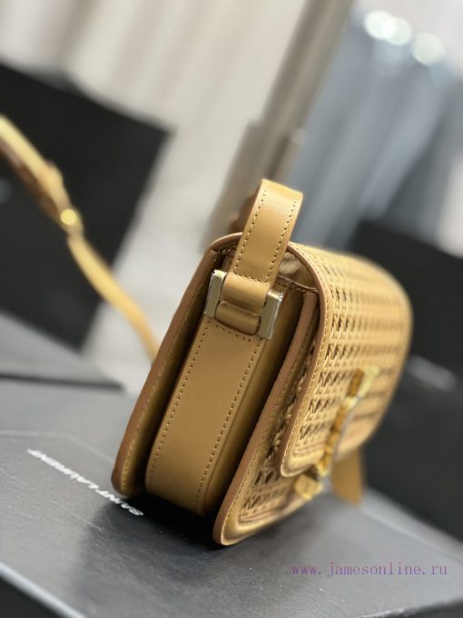Yves Saint Laurent Bags 𝑺𝑶𝑳𝑭𝑬𝑹𝑰𝑵𝑶 𝑩𝑶𝑿 Apricot bamboo weaving with cowhide, 19cmMust be popular, it conquered the ent 4ne5sjfv - Image 6