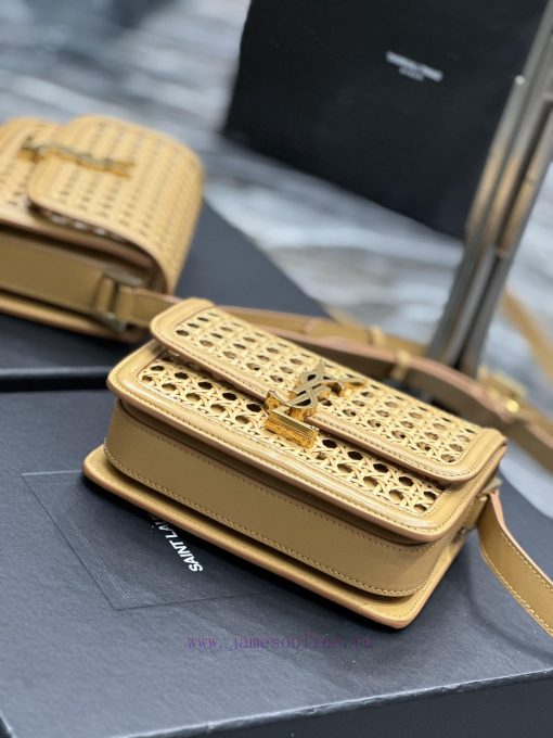 Yves Saint Laurent Bags 𝑺𝑶𝑳𝑭𝑬𝑹𝑰𝑵𝑶 𝑩𝑶𝑿 Apricot bamboo weaving with cowhide, 19cmMust be popular, it conquered the ent 4ne5sjfv - Image 8