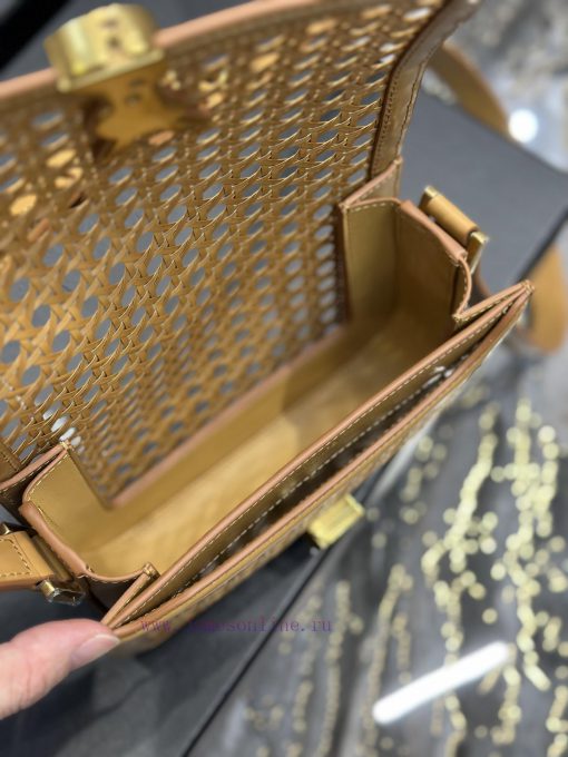 Yves Saint Laurent Bags 𝑺𝑶𝑳𝑭𝑬𝑹𝑰𝑵𝑶 𝑩𝑶𝑿 Apricot bamboo weaving with cowhide, 19cmMust be popular, it conquered the ent 4ne5sjfv - Image 10