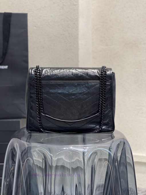 Yves Saint Laurent Bags 𝑁𝑖𝑘𝑖 32 𝑐𝑚 _ Black ChainThe popular Nikki has made a breakthrough by using used oil wax cowh msxl934m - Image 7