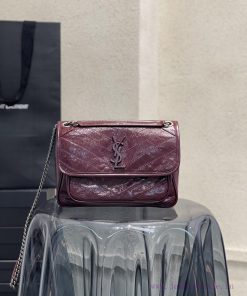 Yves Saint Laurent Bags 𝐍𝐢𝐤𝐢𝟐𝟖𝐜𝐦 _ Wine RedBreakthrough in using used oil wax cowhide, the waxing effect is a bit li 6e7o7e9q