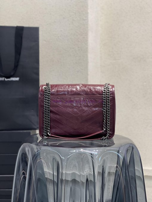 Yves Saint Laurent Bags 𝐍𝐢𝐤𝐢𝟐𝟖𝐜𝐦 _ Wine RedBreakthrough in using used oil wax cowhide, the waxing effect is a bit li 6e7o7e9q - Image 7