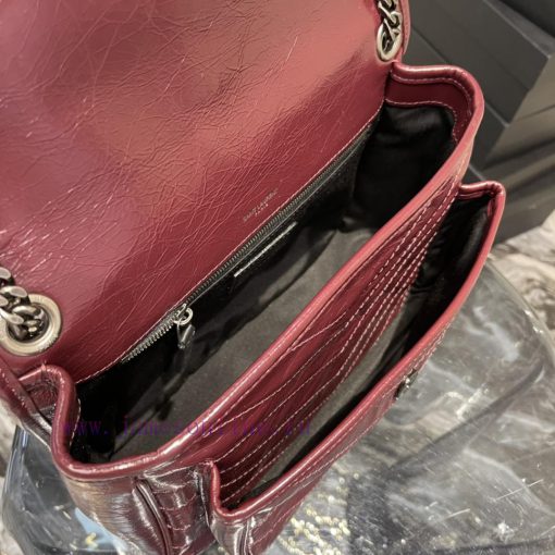 Yves Saint Laurent Bags 𝐍𝐢𝐤𝐢𝟐𝟖𝐜𝐦 _ Wine RedBreakthrough in using used oil wax cowhide, the waxing effect is a bit li 6e7o7e9q - Image 10