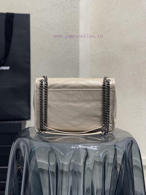 Yves Saint Laurent Bags 𝐍𝐢𝐤𝐢𝟐𝟖𝐜𝐦 _ Milk Tea ColorBreakthrough in using used oil wax cowhide, the waxing effect is a ahmpind7 - Image 7