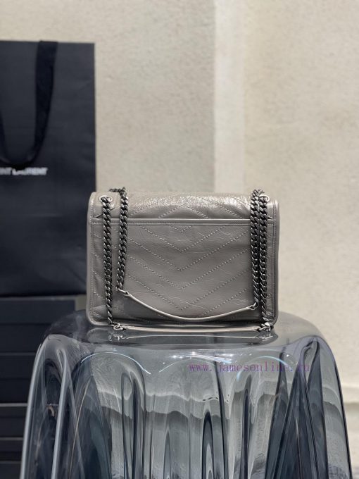 Yves Saint Laurent Bags 𝐍𝐢𝐤𝐢𝟐𝟖𝐜𝐦 _ GreyBreakthrough in using used oil wax cowhide, the waxing effect is a bit like a jx4f3z2u - Image 10
