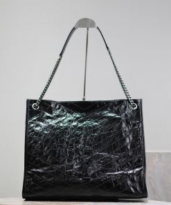 Yves Saint Laurent Bags NewNiki shopping bag_ LargeImported wrinkled oil wax cowhide from Italy, wrapped entirely in katuqm4s