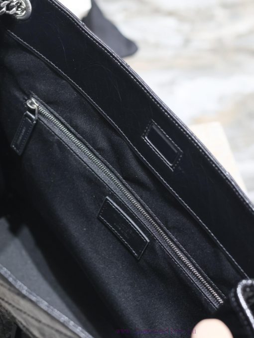 Yves Saint Laurent Bags NewNiki shopping bag_ LargeImported wrinkled oil wax cowhide from Italy, wrapped entirely in katuqm4s - Image 8