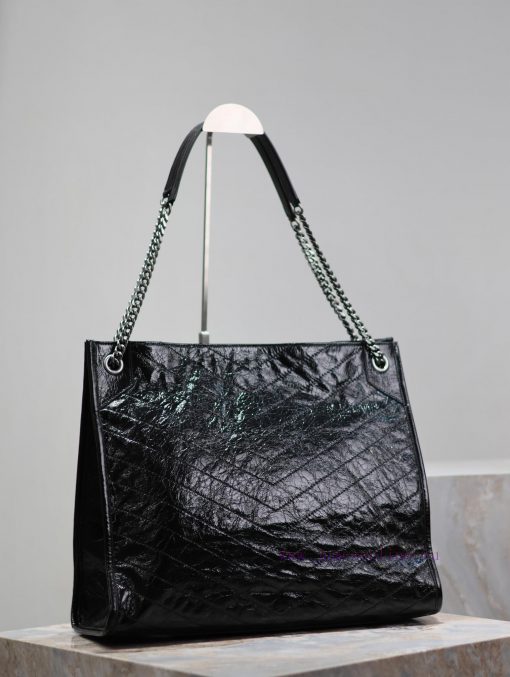 Yves Saint Laurent Bags NewNiki shopping bag_ LargeImported wrinkled oil wax cowhide from Italy, wrapped entirely in katuqm4s - Image 9