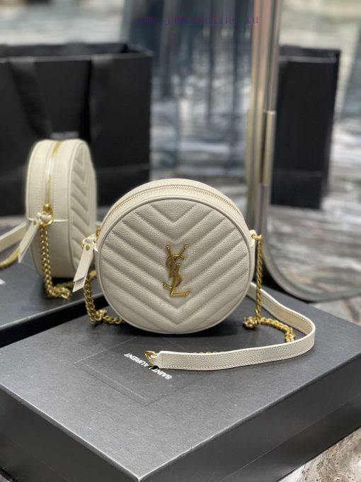 Yves Saint Laurent Bags The latest VINYLE cute round bag is made of imported high-quality caviar cowhide, which is l h2iqu1td - Image 2
