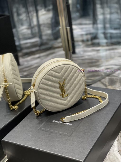 Yves Saint Laurent Bags The latest VINYLE cute round bag is made of imported high-quality caviar cowhide, which is l h2iqu1td - Image 3