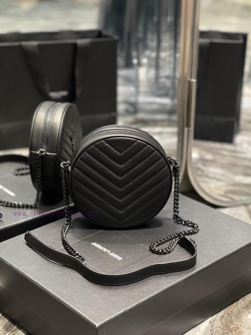 Yves Saint Laurent Bags The latest VINYLE cute round bag is made of imported Italian cowhide, carefully crafted with 64qah8pc - Image 7