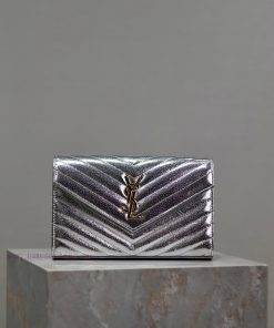 Yves Saint Laurent Bags Silver gold buckle with diamond pattern_MONOGRAM Envelope Package A super practical small ba oa12nii2