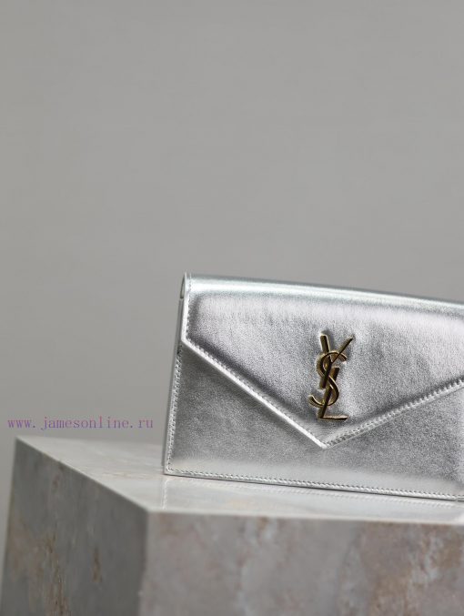 Yves Saint Laurent Bags Silver gold buckle plain weave_The WoC small envelope bag is coming soon. When it comes to e 7e5erp1o - Image 3