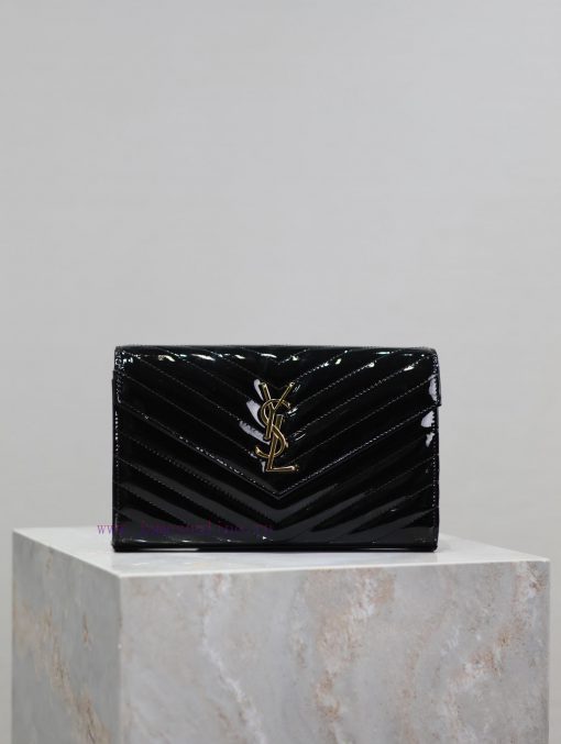 Yves Saint Laurent Bags Black gold buckle patent leather_MONOGRAM Envelope Package A super practical small bag, the nhhc6whl - Image 2