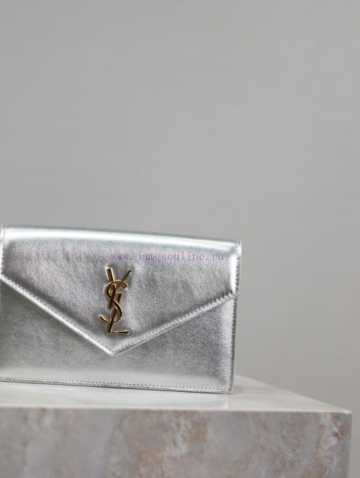 Yves Saint Laurent Bags Silver gold buckle plain weave_The WoC small envelope bag is coming soon. When it comes to e 7e5erp1o - Image 4