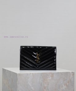 Yves Saint Laurent Bags Black patent leather gold buckle_The WoC small envelope bag is coming soon. When it comes to s9rpxtir