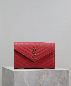 Yves Saint Laurent Bags Red Golden Button Caviar_MONOGRAM Envelope Package A super practical small bag, the most cla ii76k70z