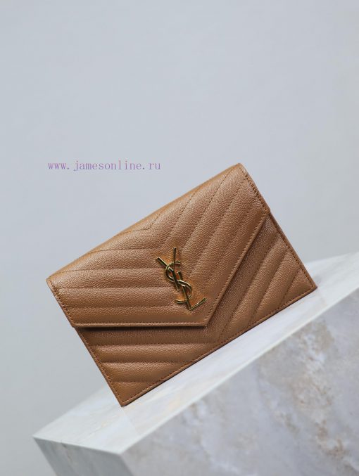 Yves Saint Laurent Bags Caramel Golden Button Caviar_The WoC small envelope bag is coming soon. When it comes to env 3u5psrb5 - Image 3