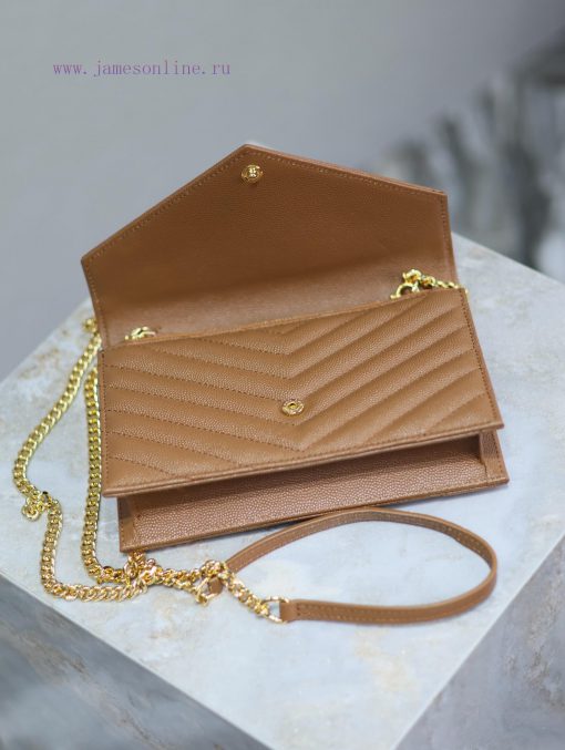 Yves Saint Laurent Bags Caramel Golden Button Caviar_The WoC small envelope bag is coming soon. When it comes to env 3u5psrb5 - Image 9