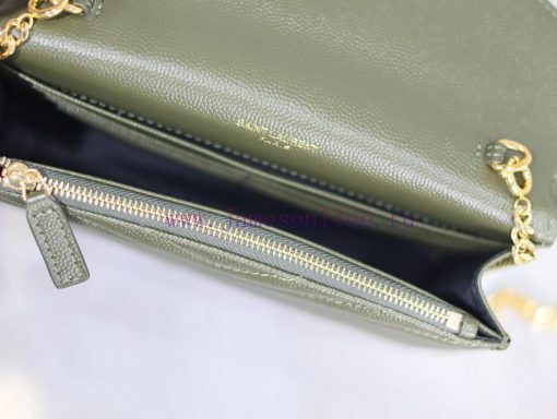 Yves Saint Laurent Bags Olive green gold button caviar_The WoC small envelope bag is coming soon. When it comes to e mei0llyv - Image 9