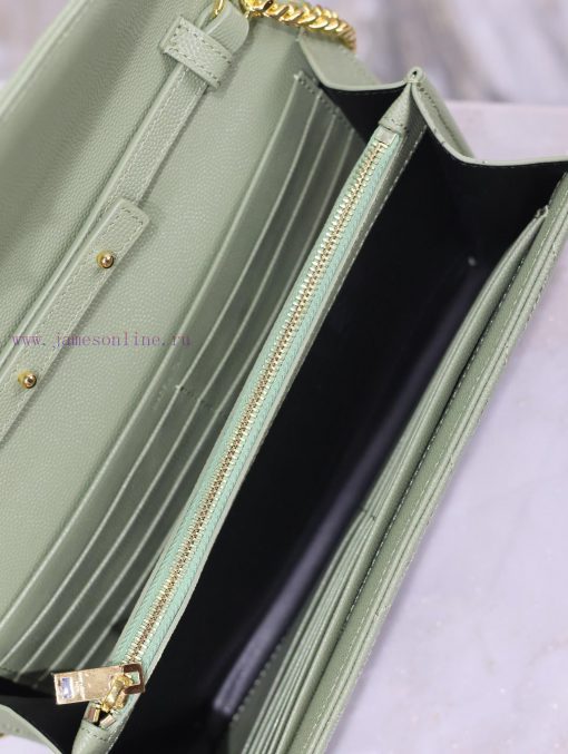 Yves Saint Laurent Bags Avocado green gold button caviar_MONOGRAM Envelope Package A super practical small bag, the 63zyxer3 - Image 9
