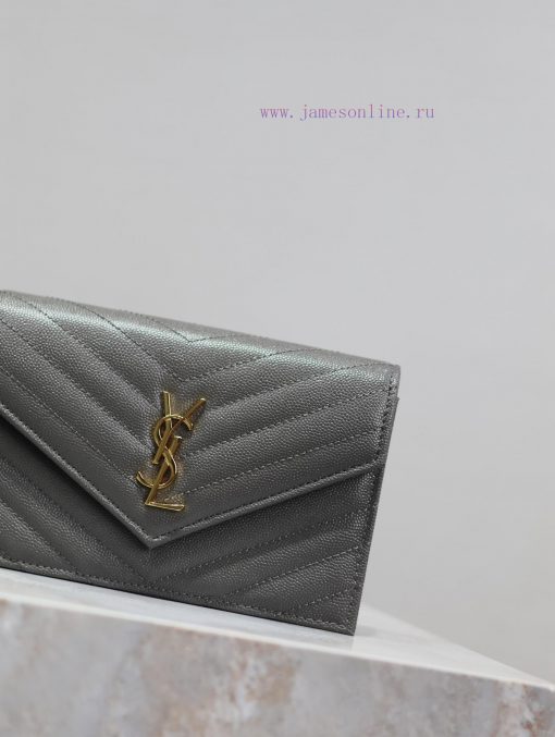Yves Saint Laurent Bags Grey Golden Button Caviar_The WoC small envelope bag is coming soon. When it comes to envelo uq67bej6 - Image 5