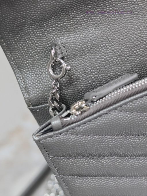 Yves Saint Laurent Bags Grey silver button caviar_The WoC small envelope bag is coming soon. When it comes to envelo mhpkxypp - Image 10