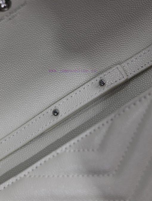 Yves Saint Laurent Bags White silver button caviar_MONOGRAM Envelope Package A super practical small bag, the most c af89qwnk - Image 10
