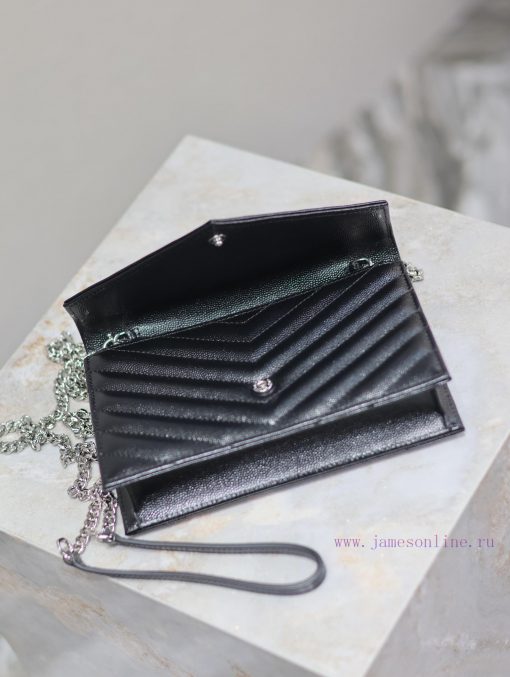 Yves Saint Laurent Bags Black silver button caviar_The WoC small envelope bag is coming soon. When it comes to envel 2b970l5u - Image 8