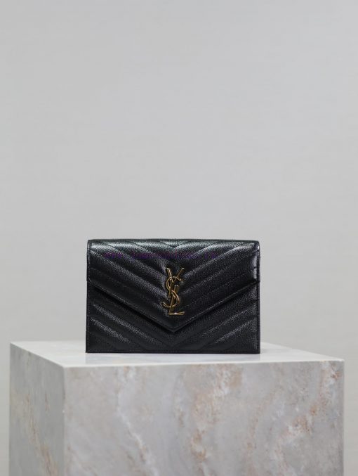 Yves Saint Laurent Bags Black gold button caviar_The WoC small envelope bag is coming soon. When it comes to envelop g0ndaabt