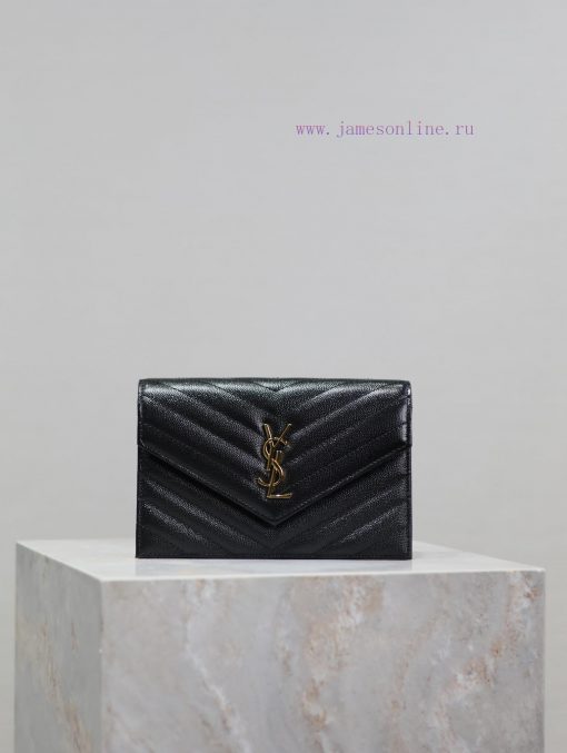 Yves Saint Laurent Bags Black gold button caviar_The WoC small envelope bag is coming soon. When it comes to envelop g0ndaabt - Image 2