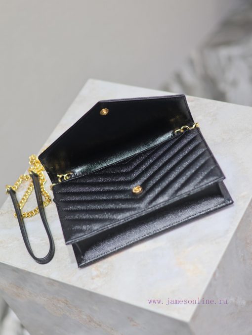 Yves Saint Laurent Bags Black gold button caviar_The WoC small envelope bag is coming soon. When it comes to envelop g0ndaabt - Image 8