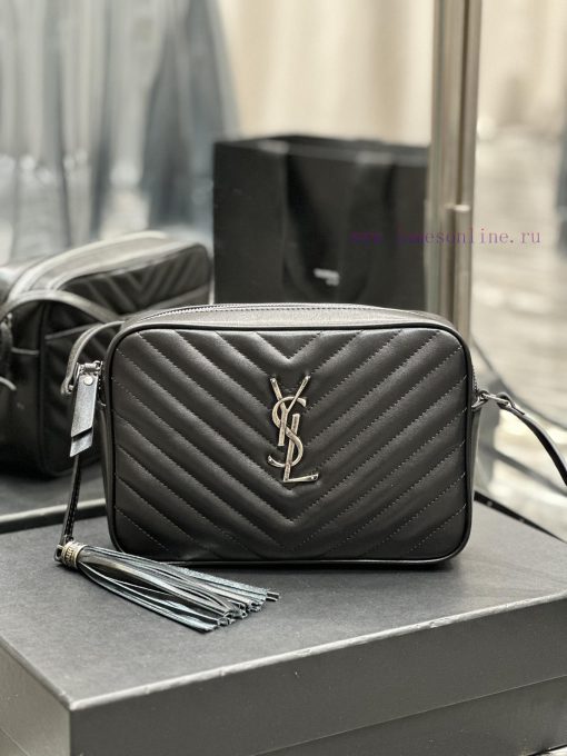 Yves Saint Laurent Bags NewLou Camera Bag - Black Silver BuckleTop level imported Italian cowhide camera bag. Hong K 3nzh5oz7