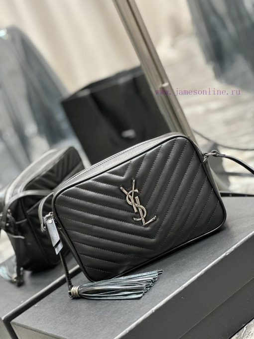 Yves Saint Laurent Bags NewLou Camera Bag - Black Silver BuckleTop level imported Italian cowhide camera bag. Hong K 3nzh5oz7 - Image 3