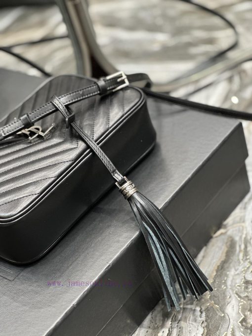 Yves Saint Laurent Bags NewLou Camera Bag - Black Silver BuckleTop level imported Italian cowhide camera bag. Hong K 3nzh5oz7 - Image 10