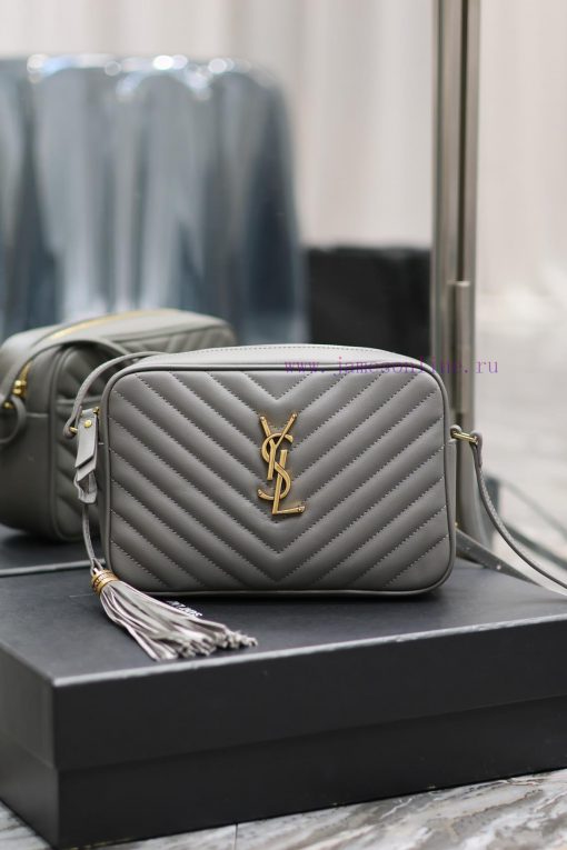 Yves Saint Laurent Bags NewLou Camera Bag - Grey Gold BuckleTop level imported Italian cowhide camera bag. Hong Kong cy4zobaq - Image 2