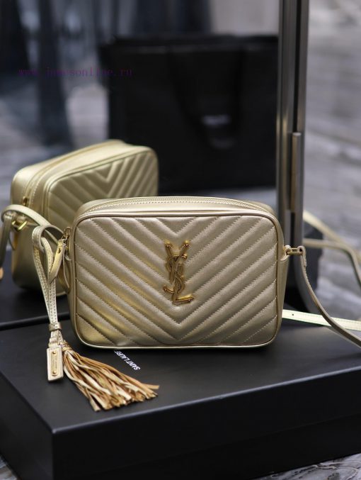 Yves Saint Laurent Bags NEWLou Camera Bag with Gold BuckleTop level imported Italian cowhide camera bag. Hong Kong p 7nu406o5