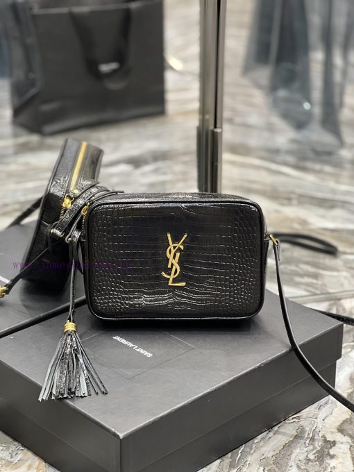 Yves Saint Laurent Bags 𝑳𝒐𝒖 Camera Bag - Black Crocodile Pattern Gold BuckleTop level imported Italian cowhide camer 3jp9rycl - Image 2