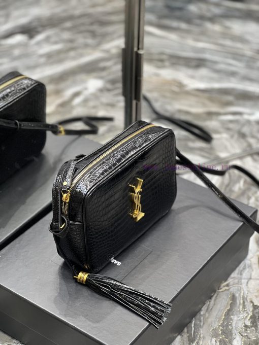 Yves Saint Laurent Bags 𝑳𝒐𝒖 Camera Bag - Black Crocodile Pattern Gold BuckleTop level imported Italian cowhide camer 3jp9rycl - Image 5